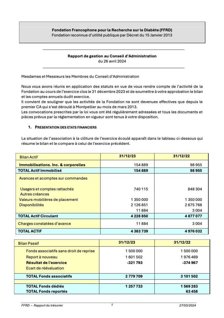 FFRD - Rapport Trésorier 2023-Final